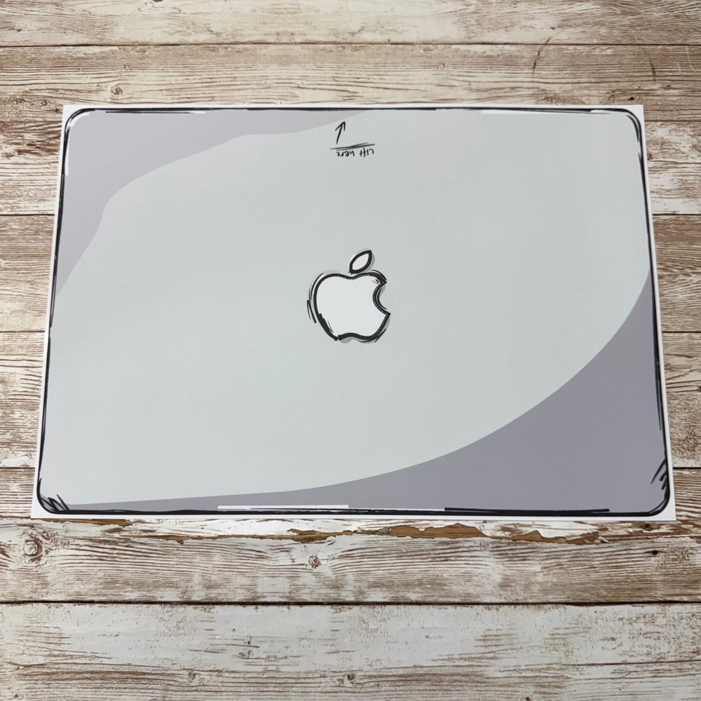 dbrand MacBook Neo Skin Set Unisex OS Grey 2D Sketch Hand-Drawn Vinyl Wrap 3646